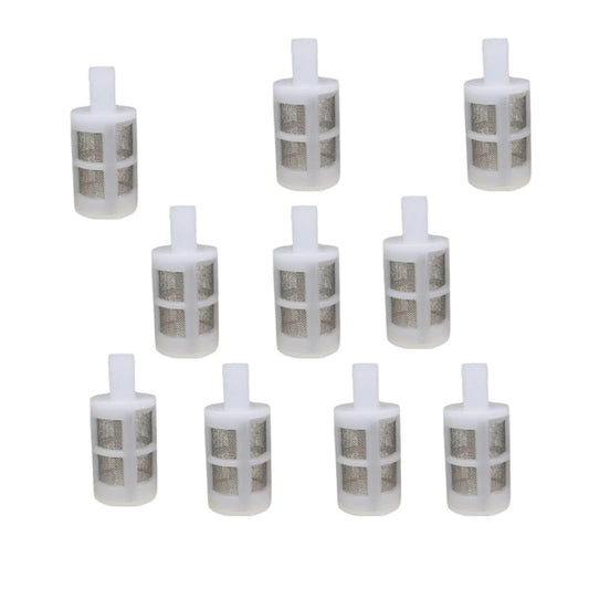 10 Pcs White Household Hose Filters 8mm Water Pump Stainless Brown