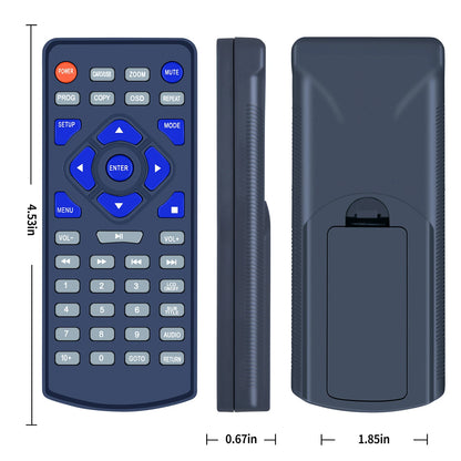 Remote Control For Trexonic TRX-1580 925109881M TR-D12 Portable DVD Player