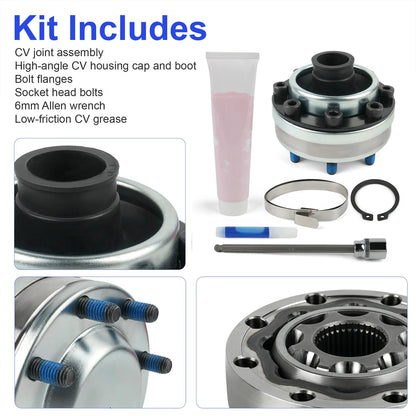 Factory Replacement CV Joint Kit - High-Angle Rzeppa 1744014 for 2007-2018 Jeep
