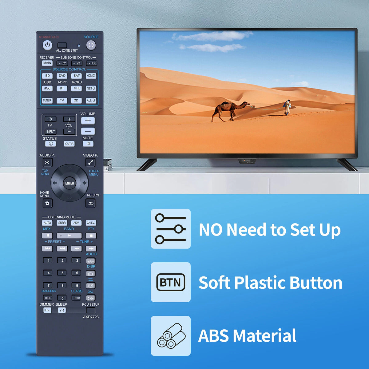 AXD7723 Remote Control For Pioneer Elite Home Theater Receiver SC-81 SC-82