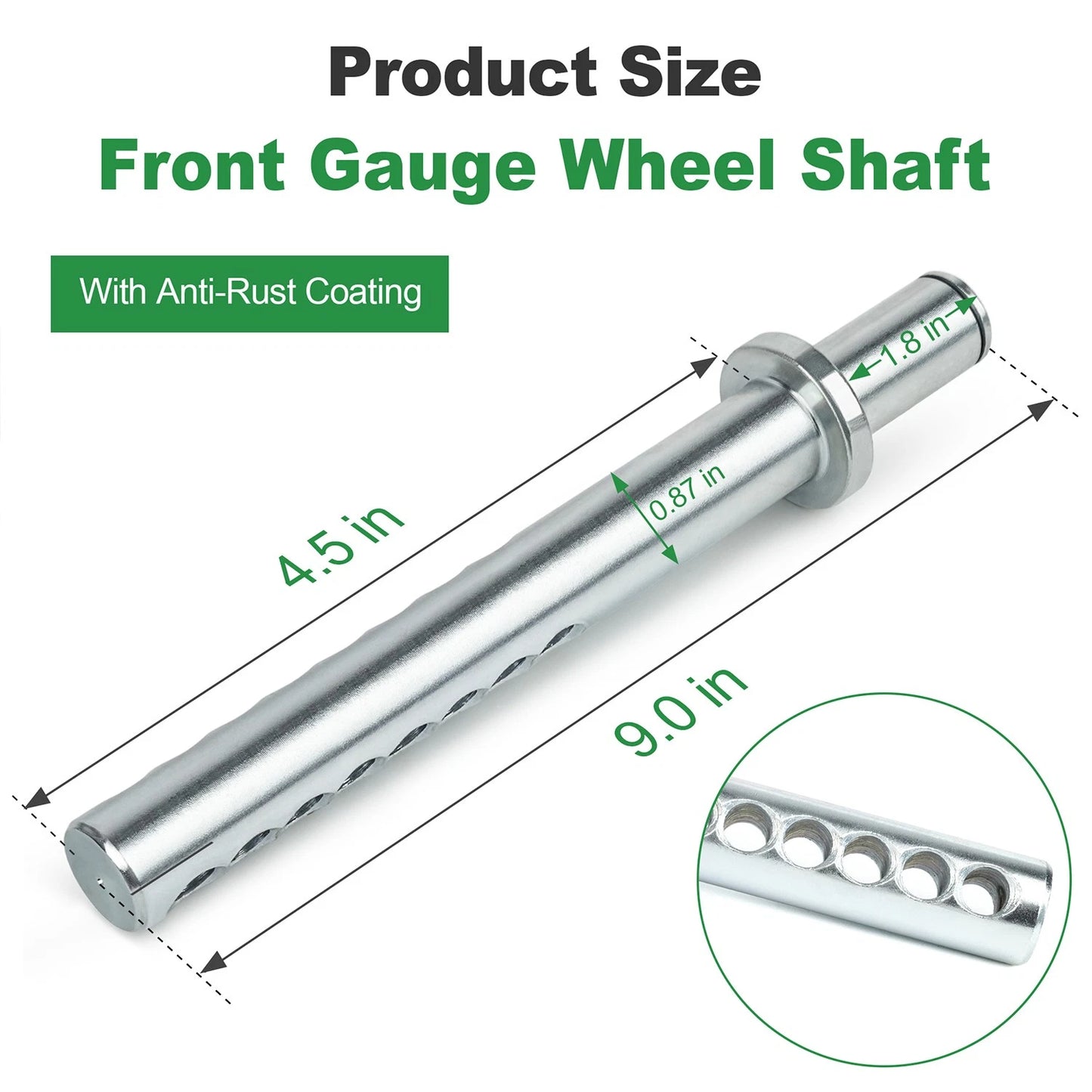 Heavy Duty M156380 Front Gauge Wheel Shaft Fits John Deere Mower Decks 54", 60D