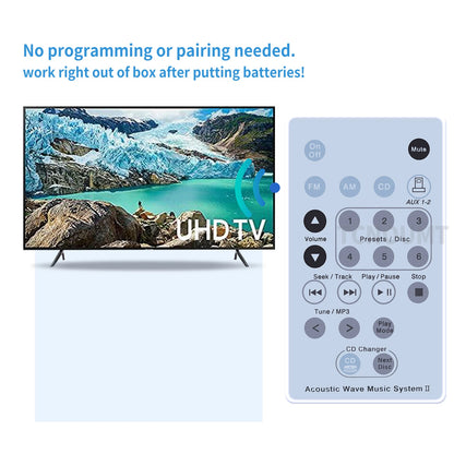 Replacement Remote Control For Bose Acoustic Wave Music System II white