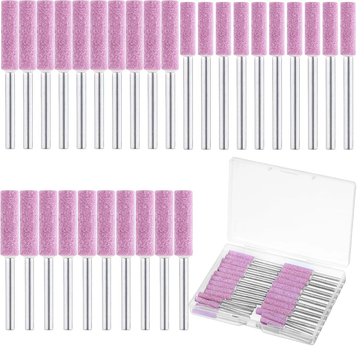 30 Pieces High Hardness Burr Chainsaw Sharpening Stone Kit, 5/32", 3/16",...