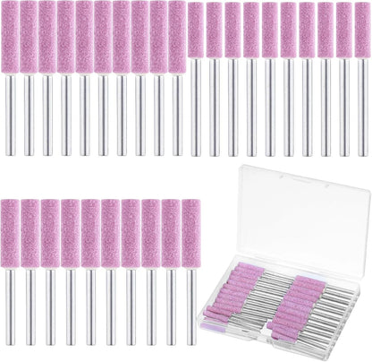 30 Pieces High Hardness Burr Chainsaw Sharpening Stone Kit, 5/32", 3/16",...