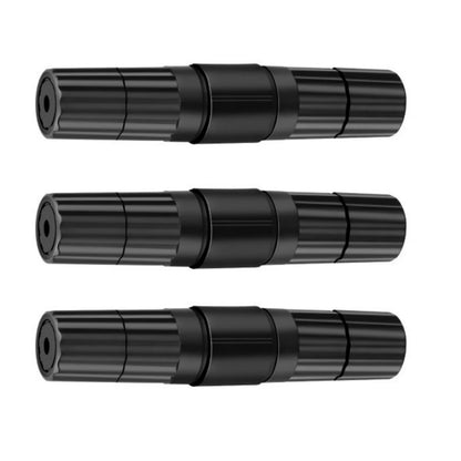 Black 3x RJ45 Outdoor Shielded Network Ethernet Cable Extender Coupler