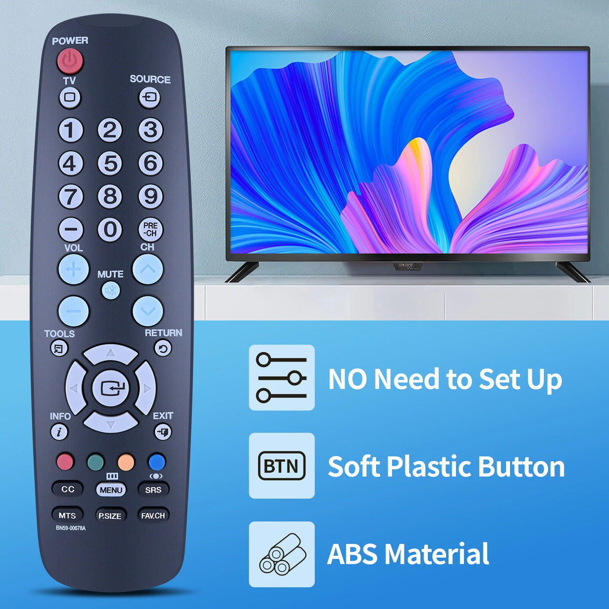 BN59-00678A Remote Control For Samsung TV LN19A450C1D LN22A450C1D LN32A330