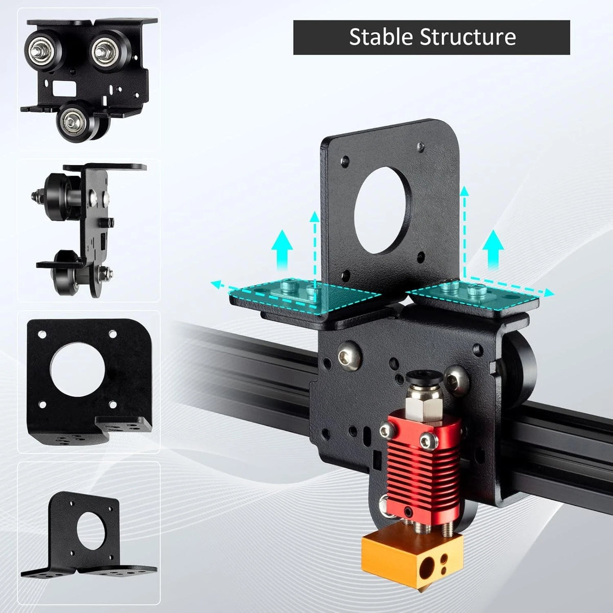 UniTak3D Ender 3 Direct Drive Upgrade Conversion Bracket for 3 Black
