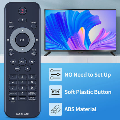 Replacement Remote Control For Philips DVD DVP3962 DVP3980,DVP3982