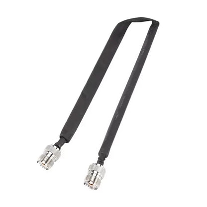 Metal+Plastic Door Pass Through Flat RF Coaxial Cable  UHF Female 12Inch 50 Ohms