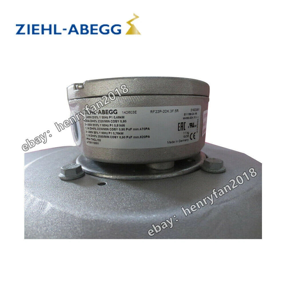 RF22P-2DK.3F.5R Ziehl-abegg Cooling Fan 400/480VAC 490/610W Siemens Servo Fan