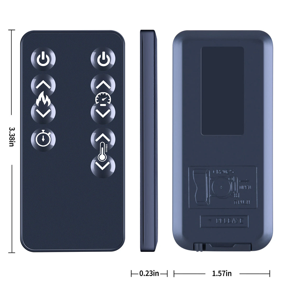 Replacement Remote Control For Electric Fireplace Infrared Quartz Space Heater
