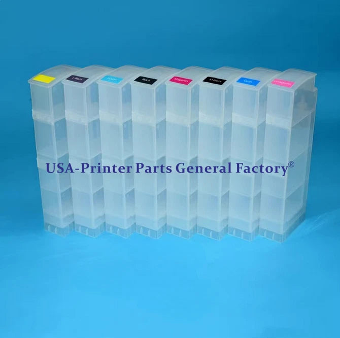 1SET  8Color Refillable Ink Cartridge For HP 91 Designjet Z6100 Z6100ps