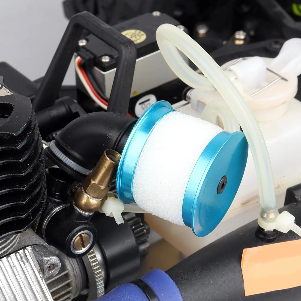 HobbyPark RC Air Filter Aluminum Capped w/Element Sponge 04104 Nitro Blue