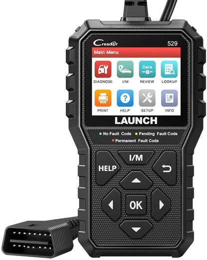 Launch CR529 OBD2 Scanner Diagnostic Tool, Full for CR529, Black
