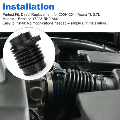 Air Intake Hose Duct Tube Boot Pipe 17228-RK2-A00 For 2009-2014 Acura TL 3.7 L
