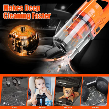 Viewsun Car Cleaning Kit, Orange 17pcs Interior Detailing 17PCS,