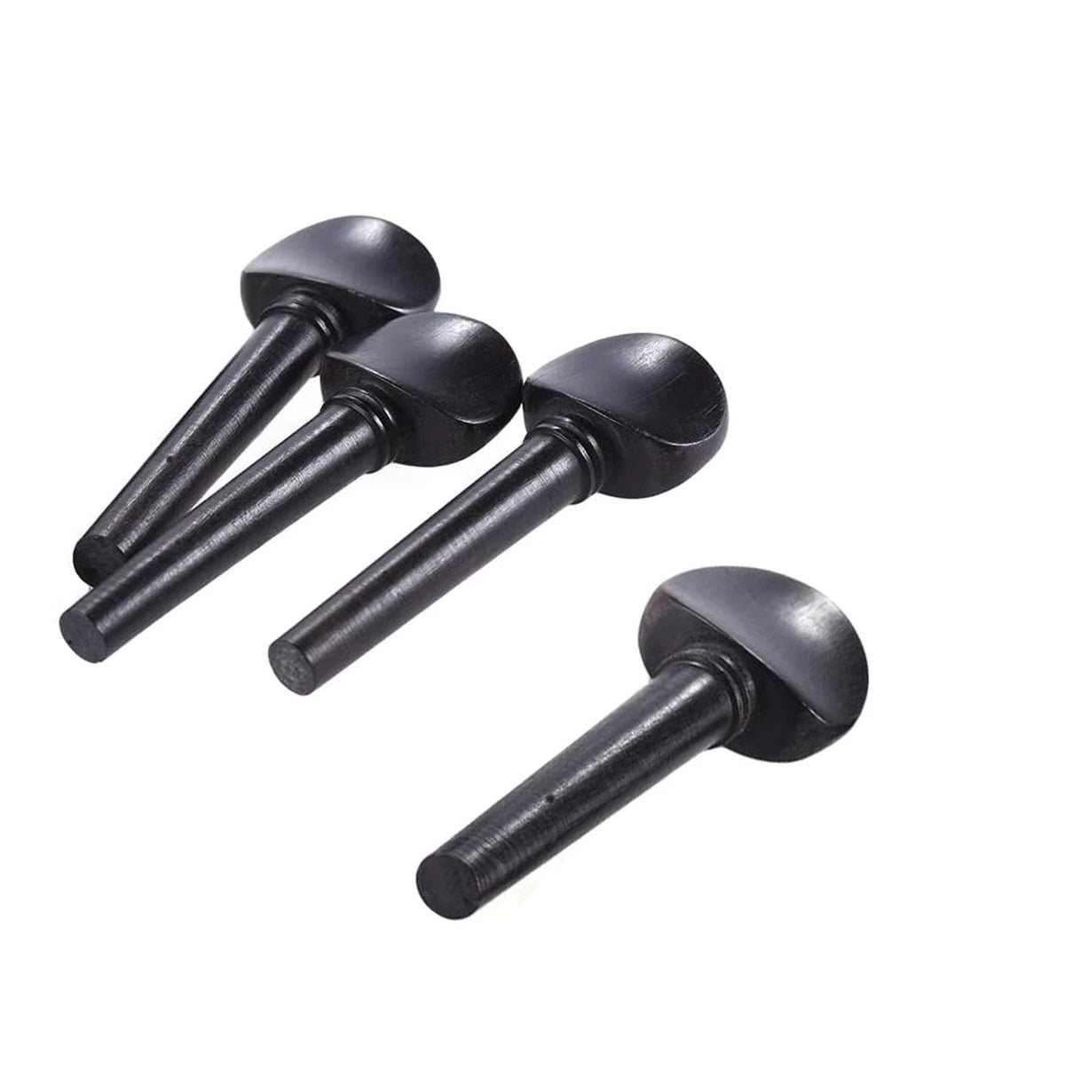TUOREN 4Pcs Ebony Violin Tuning Pegs and Fine 4/4 size, Black