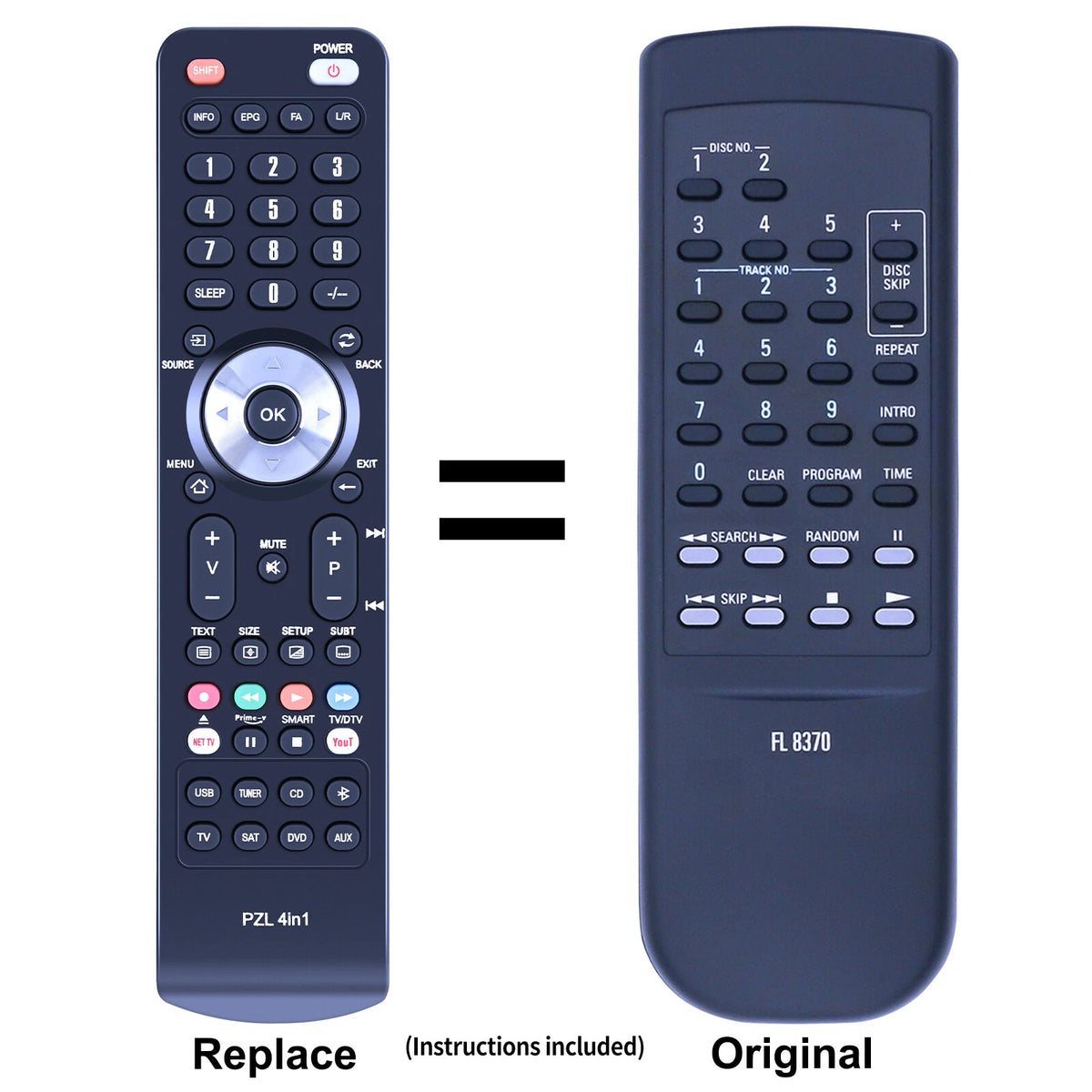 Replacement Remote Control For Harman Kardon CD Changer FL8370 FL-8370