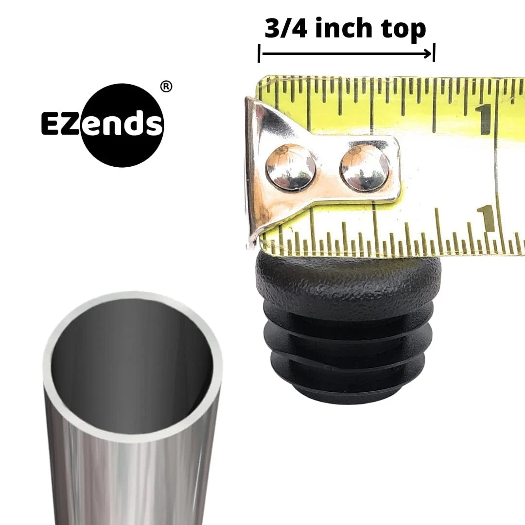 EZends Premium Grade 3/4 Inch Round Plastic Plug / 14-20 14/20 Gauge, Black