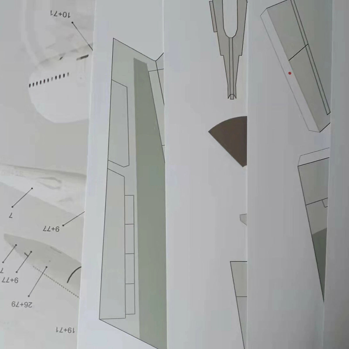 1:100  MD-11 Air Plane 3D Paper Model Cargo Aircraft Unassembled Ornaments