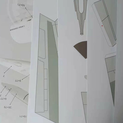 1:100  MD-11 Air Plane 3D Paper Model Cargo Aircraft Unassembled Ornaments