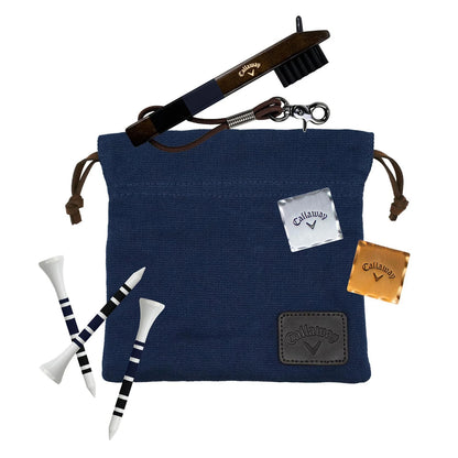Callaway Heritage Golf Accessories Kit - Features a Premium Club Brush, Navy