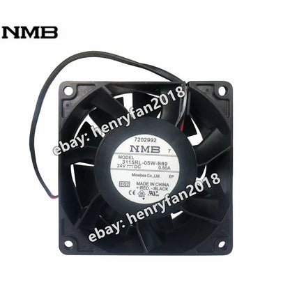 NMB 3115RL-05W-B69 DC 24V 0.50A 80*80*38MM For  Schneider Inverter Cooling Fan