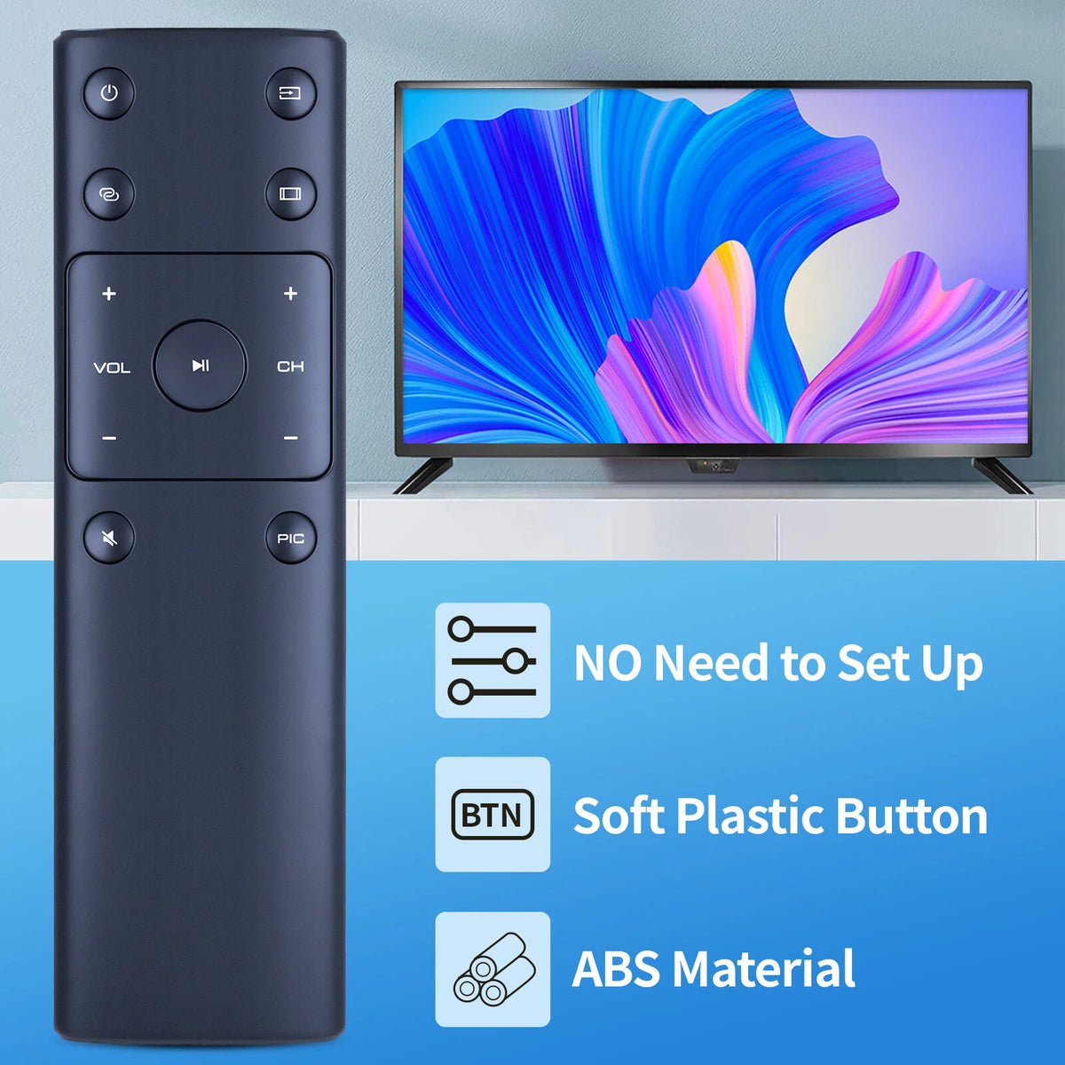 Replacement Remote Control For VIZIO XRT132