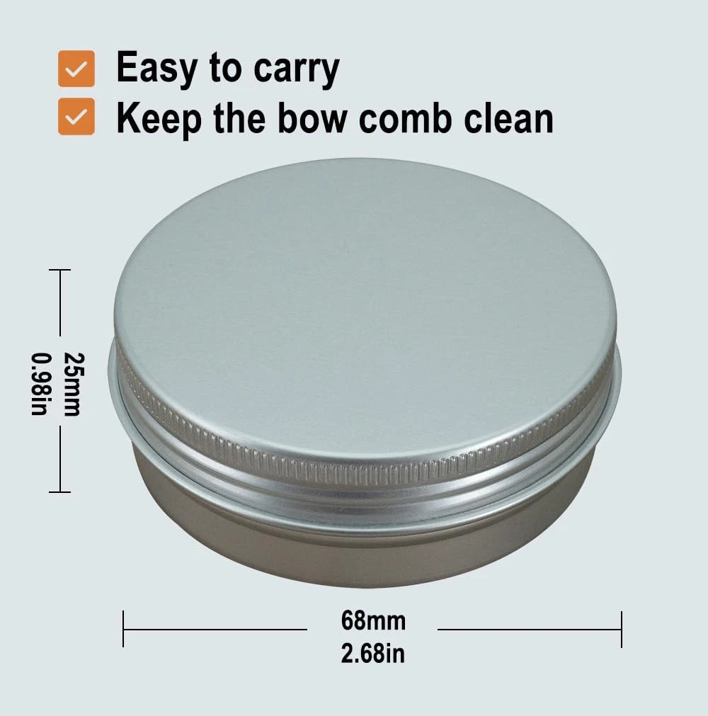 HAINEAO Bow Comb Rosin Spreader Separates Stuck Strings Log color，Black