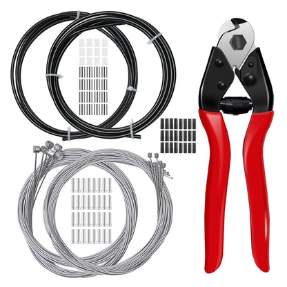 TFUTLT 103Pcs Bike Brake Cable Kit with Stainless Steel black