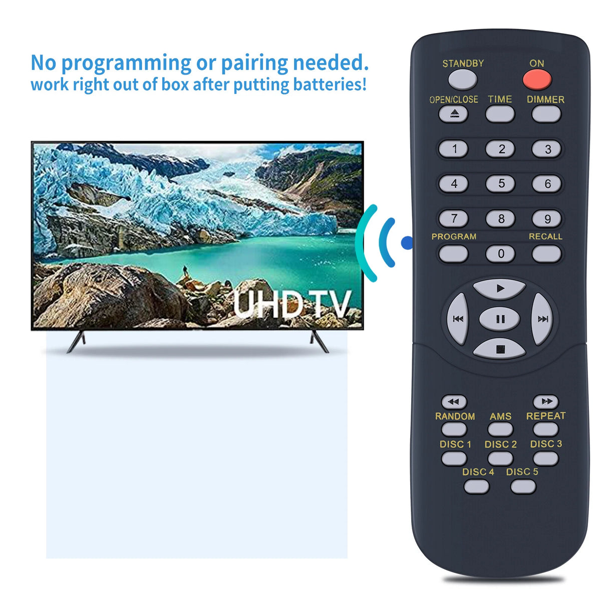 RC4001CC Replacement Remote Control For Marantz 5 Disc CD Changer CC4001