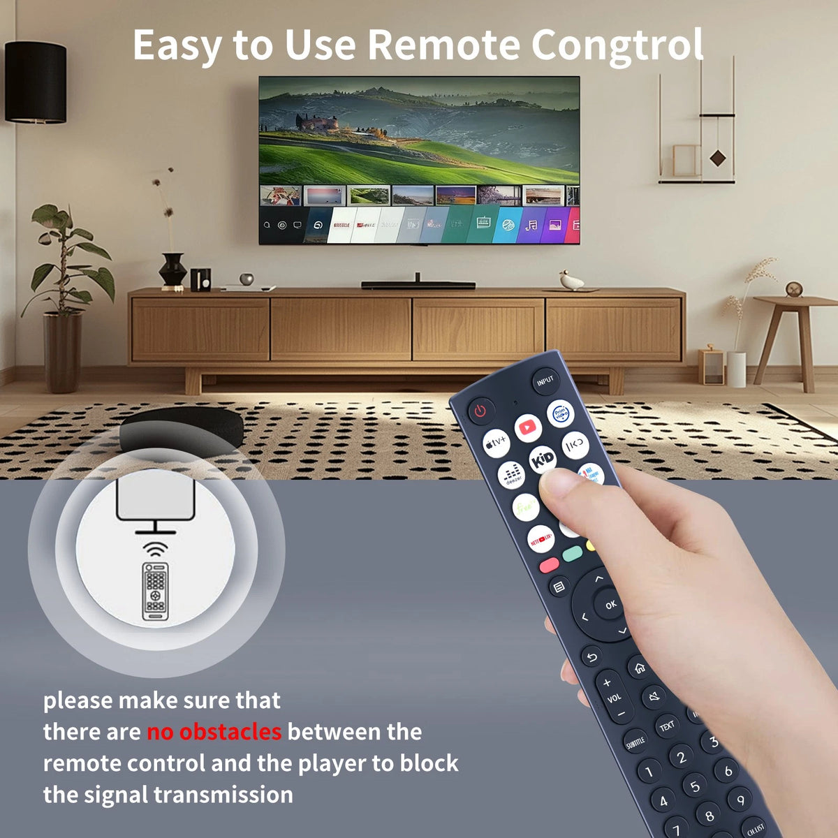Remote Control For Hisense 40" Class A4 Series LED Full HD Smart Vidaa TV 40A4KV