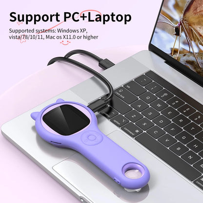 Microscope for Kids - Electronic Handheld Magnifying Glass 1 Pcs, Purple