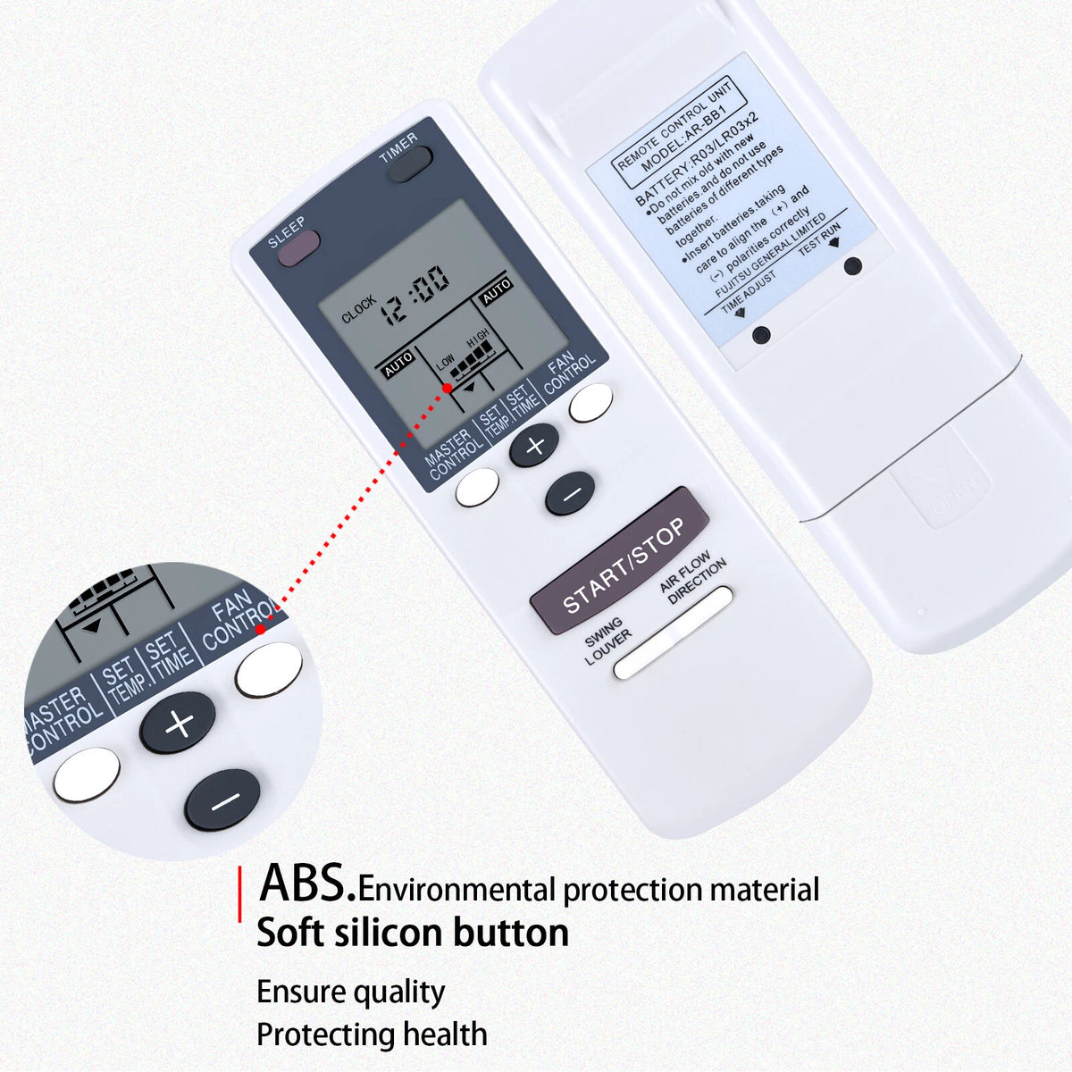 AR-BB1 For FUJITSU Air Conditioner Remote Control AR-BB2 AR-BB9 AR-DB3
