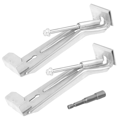 20 Pcs Gutter Hangers 5 inch with Pre-Inserted Quick Screw Silver