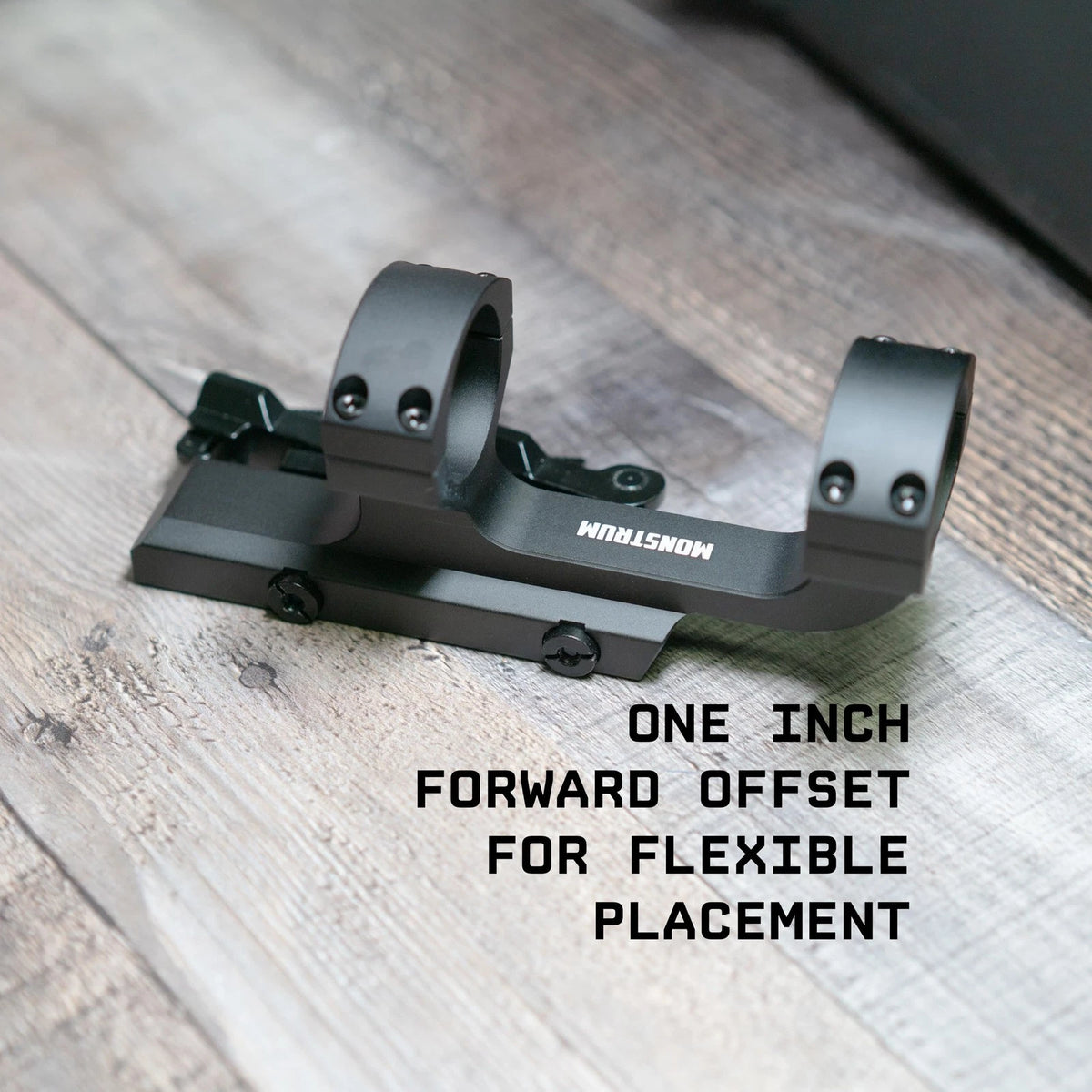 Monstrum Hypergrip Slim QD Scope Mount with Quick Detach | 30 mm Diameter