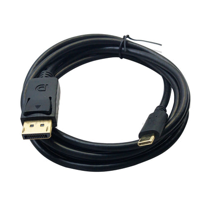 1.8m/6ft 4K 60Hz USB C Type to DisplayPort Adapter PC/TV DP Connecter Cable P&P