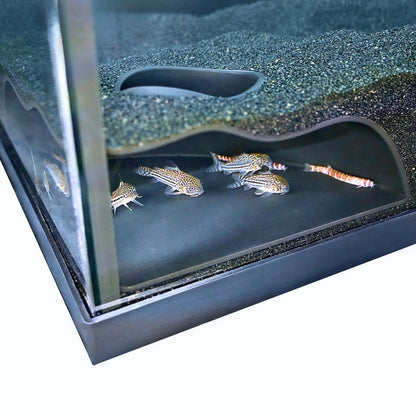 Lucky Critter Aquarium Underground Corner Cave Natural Curve | Viewing Black