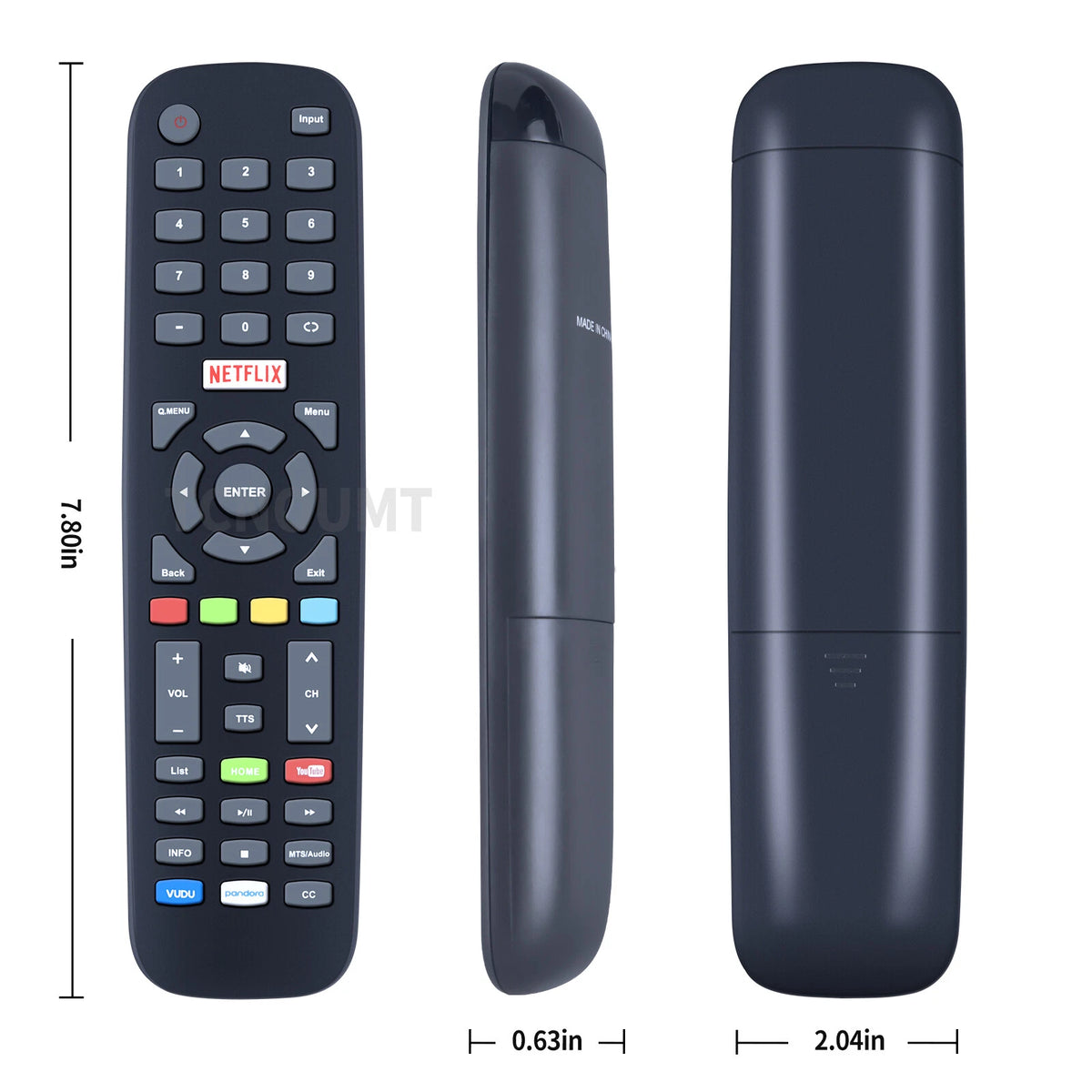 RM-C3327 Replace Remote Control fit for Polaroid TV 50T7U 55T7U 60T7U 49T7U