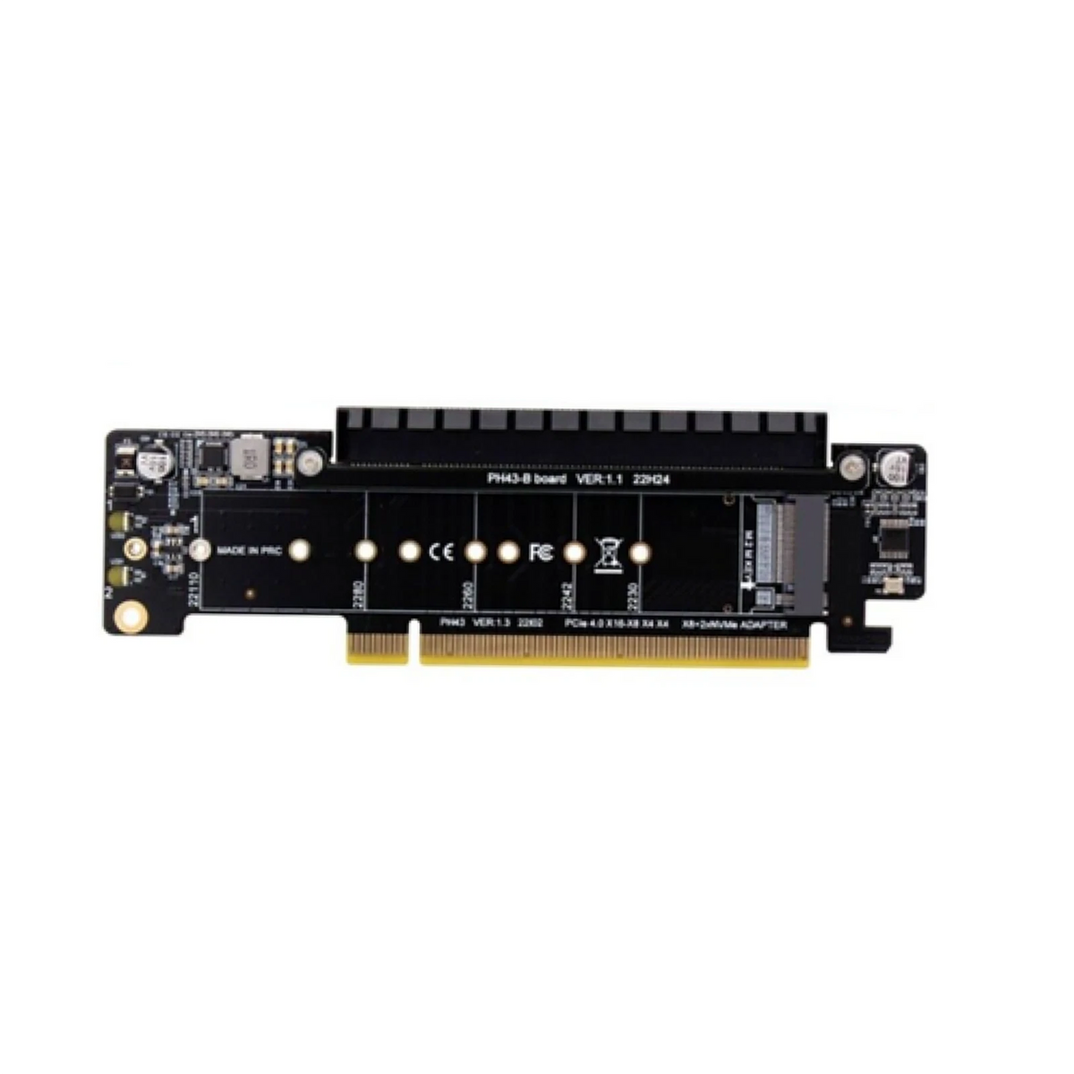 PCIE x16 to x8+x4+x4 Splitter Expansion Riser Card Ultra Quad VROC M.2 NVMe