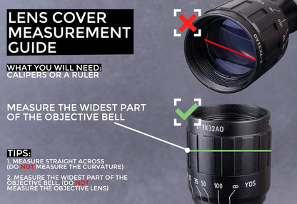 Monstrum Pro Series Flip-Up Scope Lens Eyepiece | 43-48 mm diameter, Black