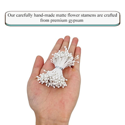 HAHIYO 700Pcs 3mm White Matte Double Head 3mm-Matte White-700Pcs,