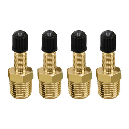 Compact Size 1/4" NPT (M) to Standard for Schrader Valve (M)  Air Chuck Adapter
