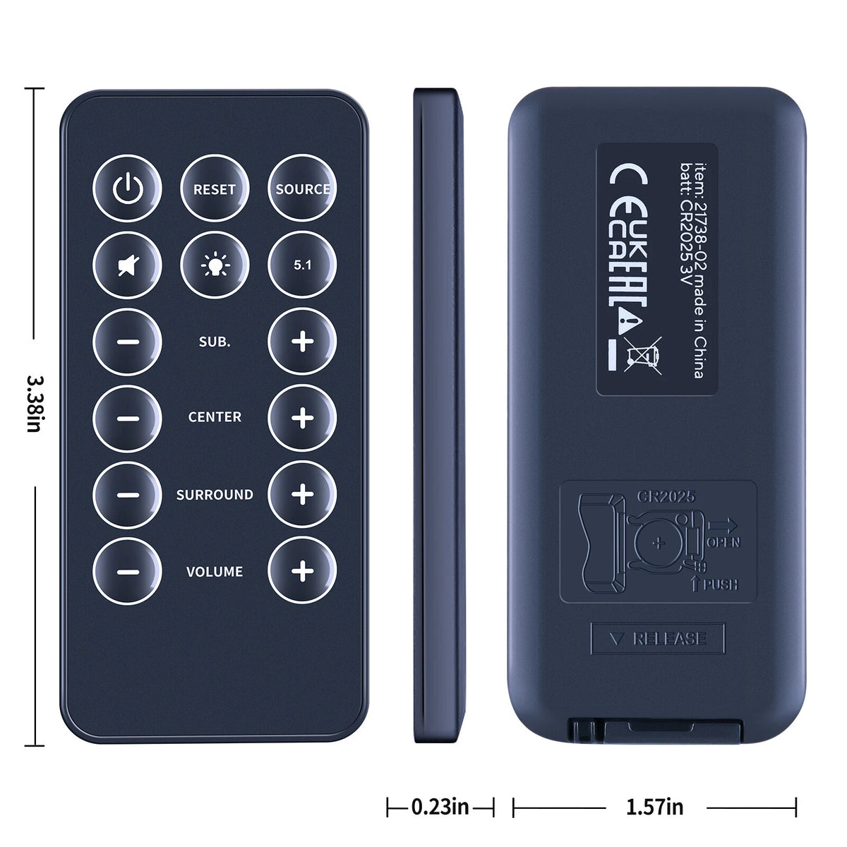 Remote Control For Trust Gaming GXT 658 Tytan 5.1 Surround Sound Speaker System