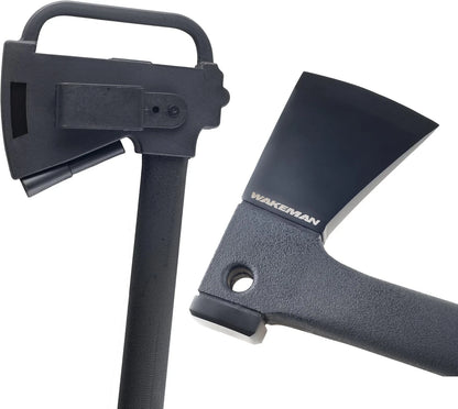 Camping Hand Axe and Survival Gear - Lightweight Hatchet with Nested Black