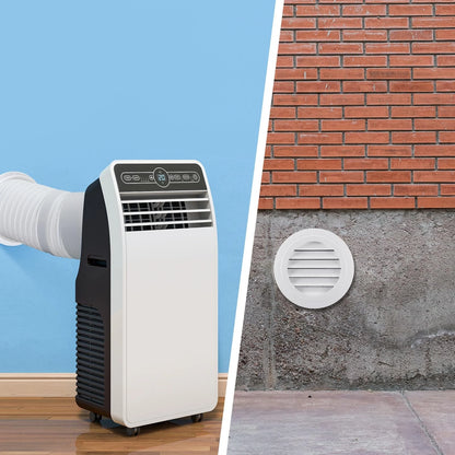 Maasechs Portable Ac Wall Mount Vent Kit 5 In&5.5 in Tubes 59 Inches, White