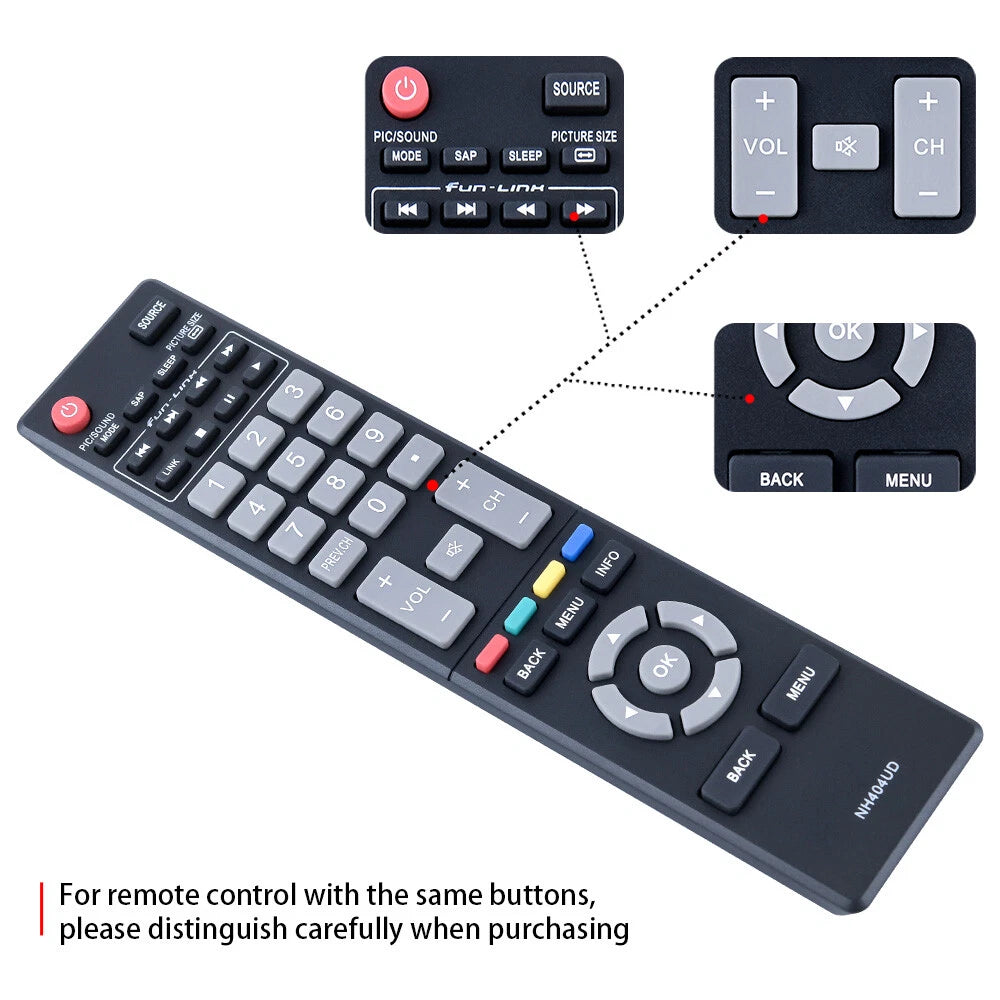 NH404UD Remote Control For Magnavox TV 39ME413V/F7 40ME313V/F7 55ME314V/F7