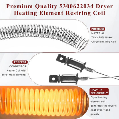 Dryer Heating Element Restring Coil AH451032 For Frigidaire Dryer Model Part