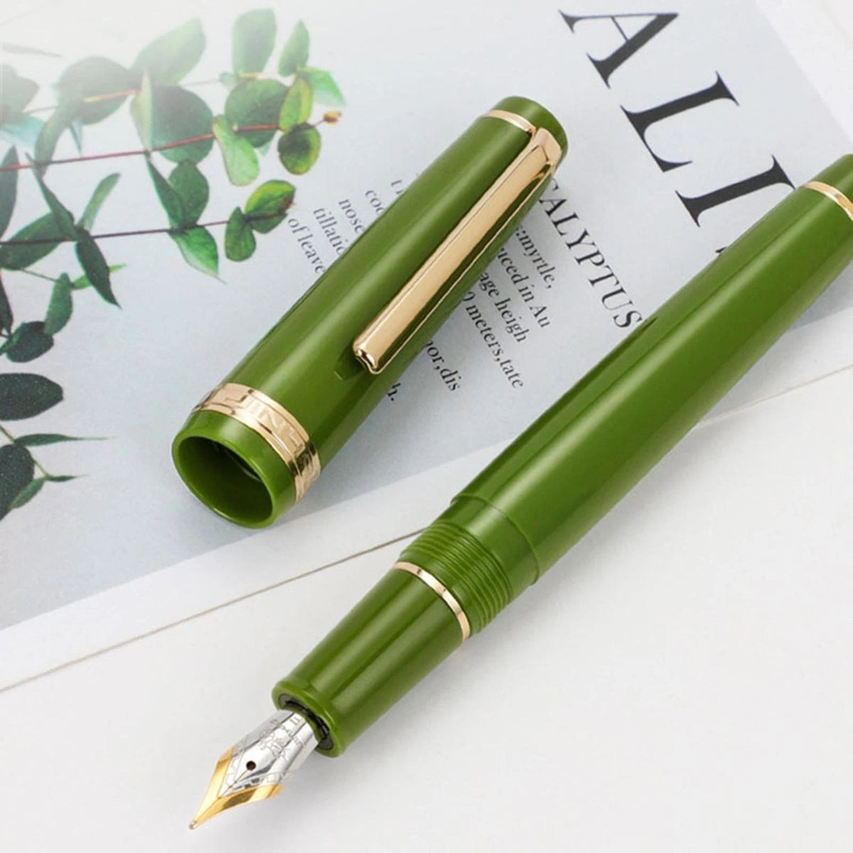 Deep Green For Jinhao 82 Screw Cap Acrylic Fountain Pen F 0.5mm Nib Writing Tool