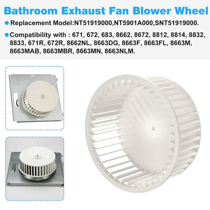 5901A000 Bathroom Fan Blower Wheel for Broan Exhaust Fan, Broan...